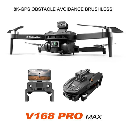 V168 Drone 8K 5G GPS Professional HD Aerial Photography Dual-Camera Omnidirectional Obstacle Avoidance Drone Original