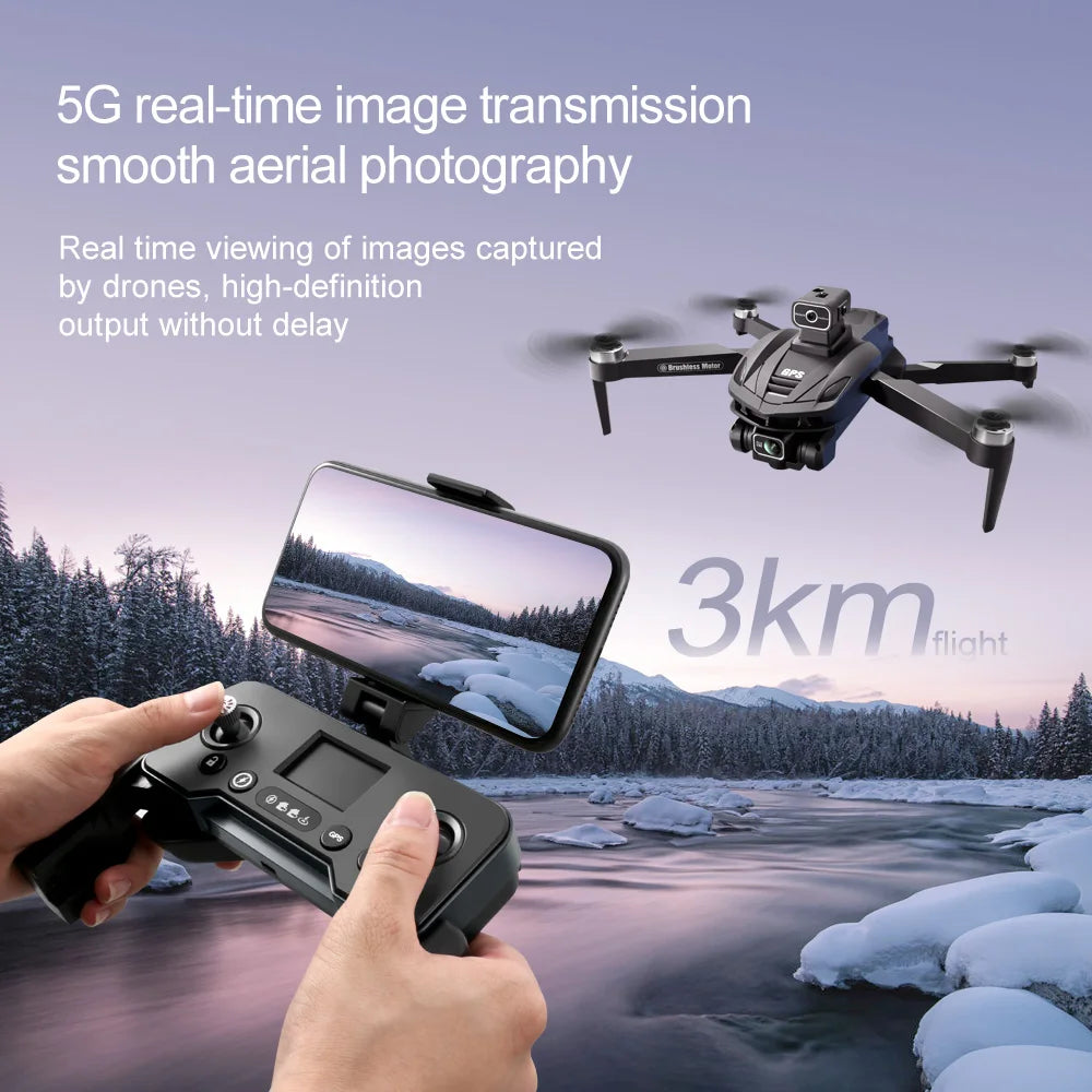 V168 Drone 8K 5G GPS Professional HD Aerial Photography Dual-Camera Omnidirectional Obstacle Avoidance Drone Original